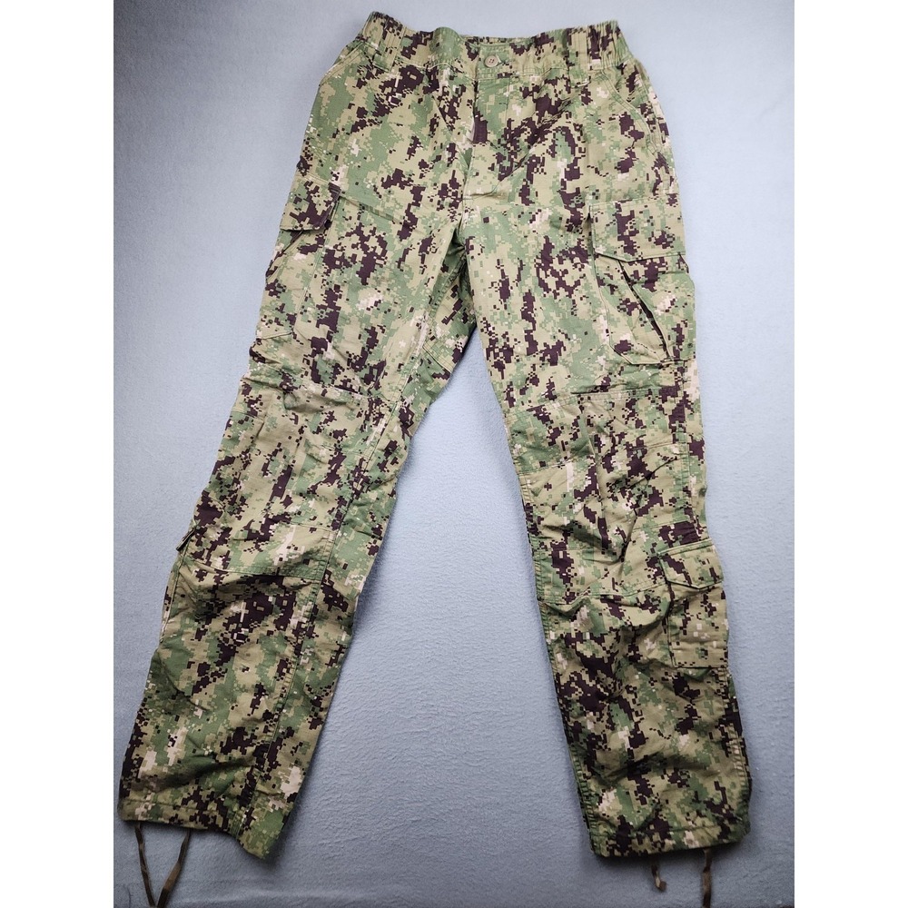 US Navy NWU Type III Pants Mens Medium Long Camo Ripstop Cargo Uniform Seals